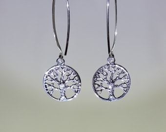 Tree of Life earrings, sterling silver Hanukkah gift
