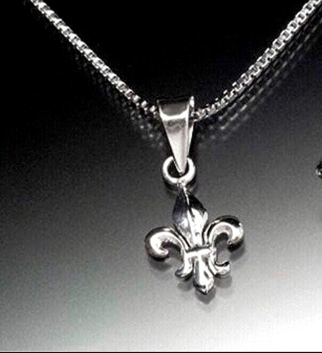 Fleur-de-Lis Sterling Silver Pendant期間出品 Fleur De Lis Necklace, Handmade Sterling Silver Pendant