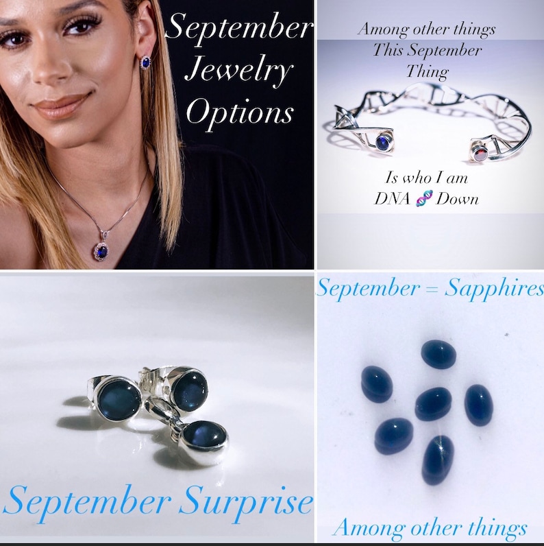 Boucles d'oreilles bleu saphir, petites, rondes, bleu foncé, clou d'oreille, bijoux en pierres précieuses pour homme ou femme, cadeau d'anniversaire de septembre image 5