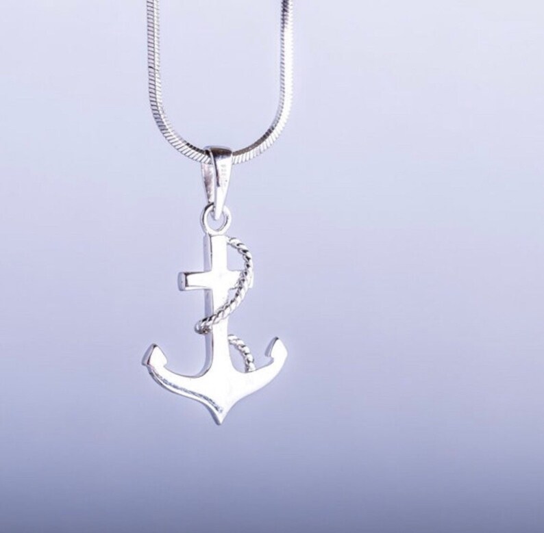 Bible verse necklace, Hebrew 6:19, hope anchors the Soul. Christian message gift. image 8
