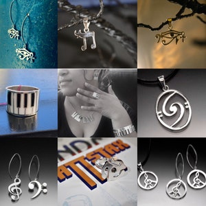 Treble clef Necklace, Music gift. Sterling silver pendant, music note jewelry image 5