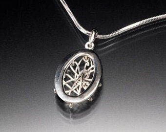 数量は多い  Silver, Sterling Pendant, Handmade Oval Gift and Healing for アクセサリー
