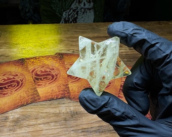 Cristal de citrino estrella para la abundancia, la positividad, la motivación y el crecimiento.