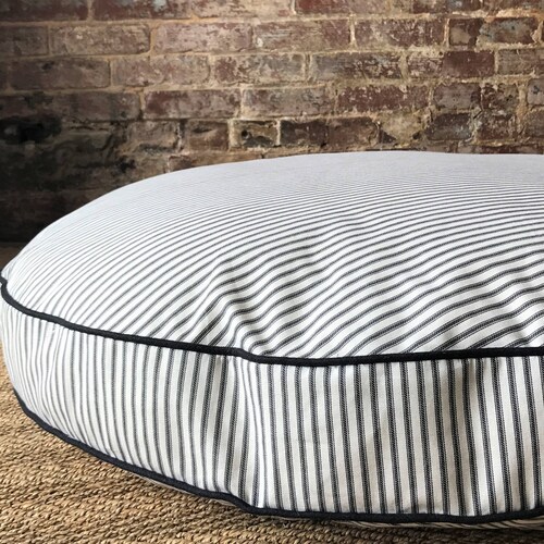 Black Ticking Stripe Dog Bed Cover Six Colors and Monogram Etsy