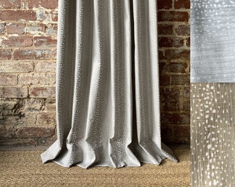 132" Antelope Print Drapery Panel - Four pleat styles