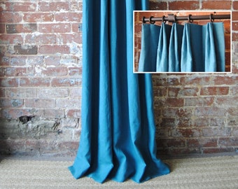 Up to 84" Solid Panel with Euro Pleat - Custom Curtains - french pleat curtains - You Pick The Color - custom drapes