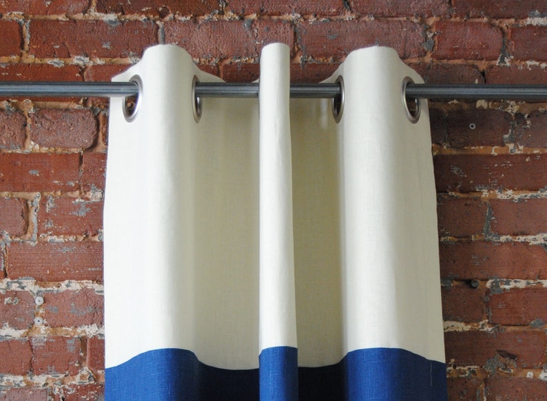 28 color options 84L Grommeted Striped Drapery Panel custom curtains