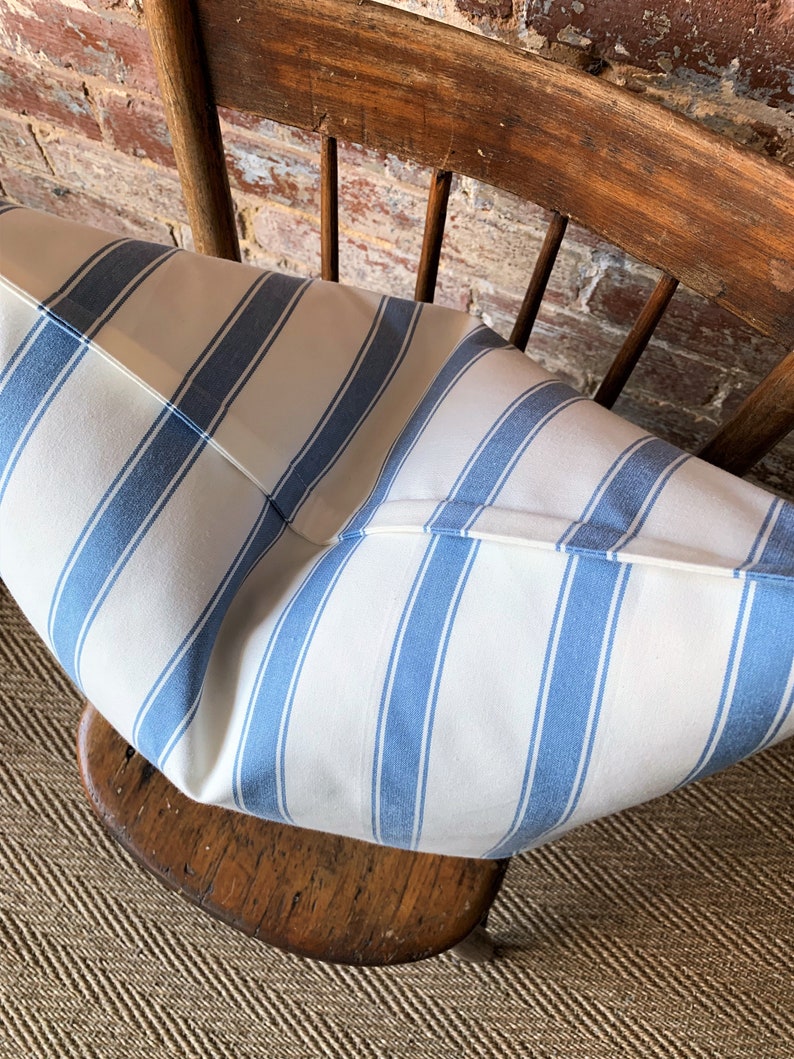 York in Chambray 20 x 20 Euro Stripe Pillow