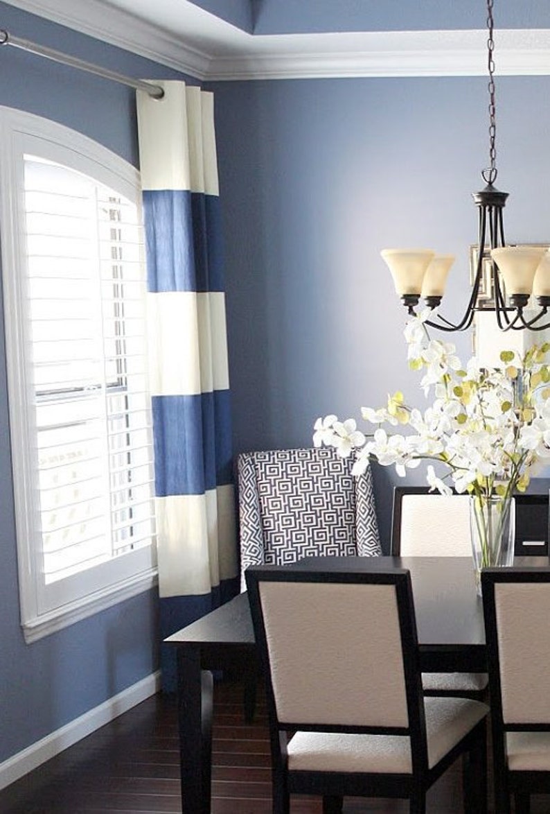 28 color options 84L Grommeted Striped Drapery Panel custom curtains