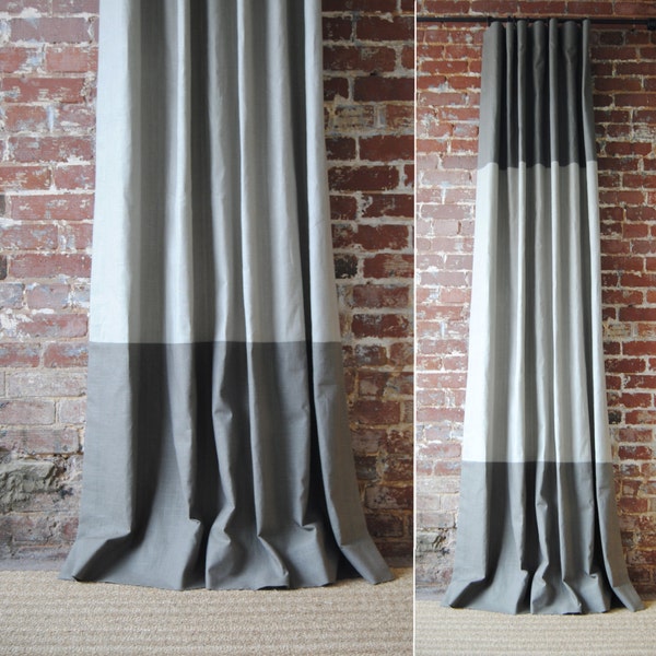 120"L - Martha Panel - custom curtains - 28 color options