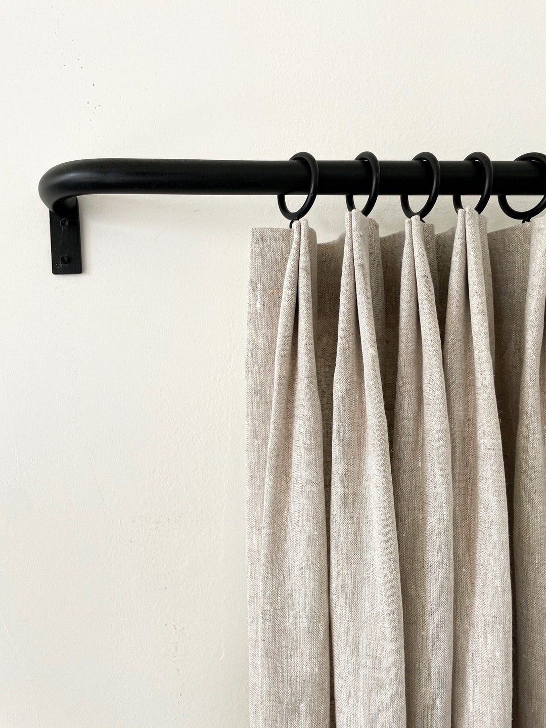 French Curved Iron Drapery Hardware Set W/ Vertical Flange Etsy