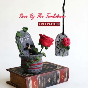 Gothic Valentine Crochet Pattern | Dark Romance Blooming After Goodbye Rose Amigurumi | Love PDF