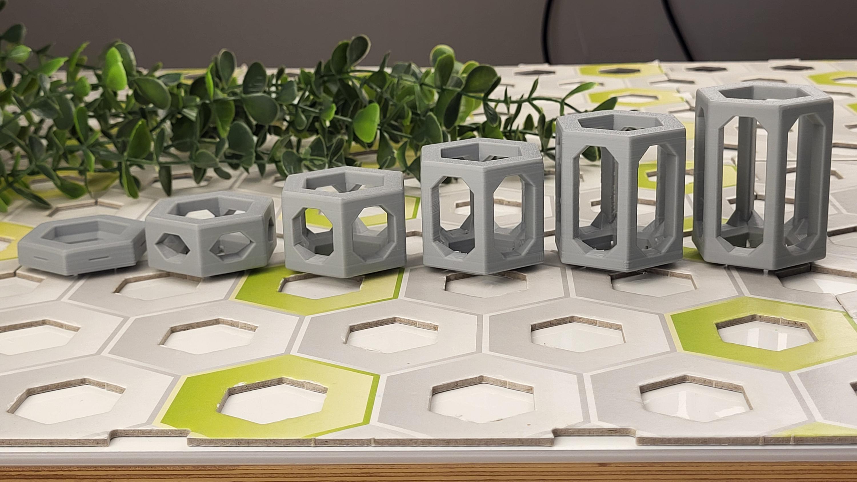 Gravitrax Compatible Height Stones - Set Of 3 X 12cm - 3D Printed Extension