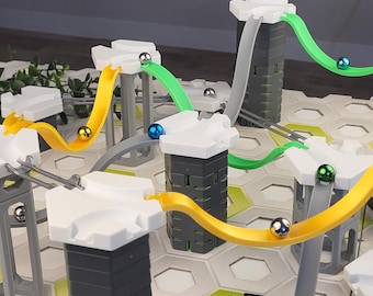 Rieles de descenso compatibles con Gravitrax (juego de 3), piezas impresas en 3D