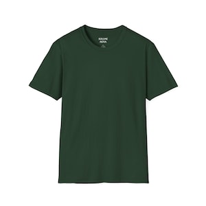 Forest Green Softstyle T-Shirt: Unisex Ring-Spun Cotton Tee image 1