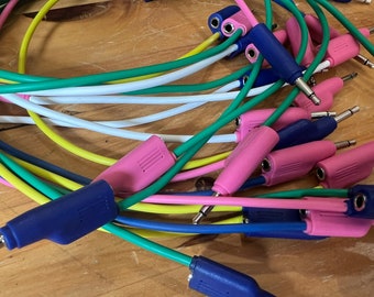 Cables de conexión Eurorack apilables Stingers apilables - Varias longitudes y colores, conexión modular euro de 3,5 mm