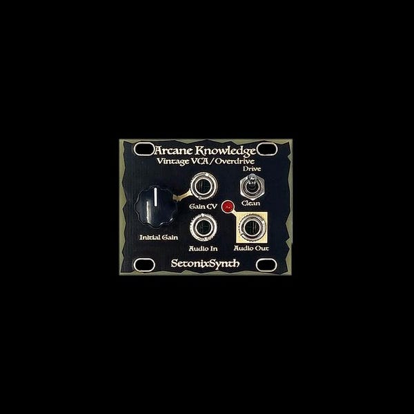 SetonixSynth Arcane Knowledge Vintage VCA/Overdrive 1U 10HP Eurorack Synth Module