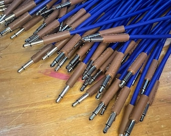 Two-Tone Eurorack Patch Cables (Blue & Brown) - Golden Shrimp Guild x Hive Mind Synthesis