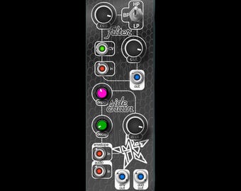 Filtro de estado variable BadSidechain con módulo Eurorack Sidechain (8HP) Modular para todos M4TM