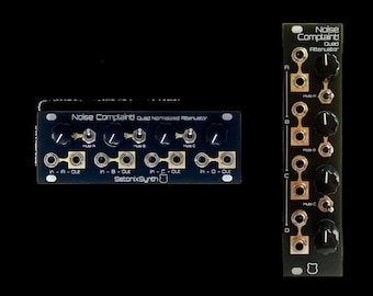 SetonixSynth Noise Complaint Quad Normalized Attenuator Eurorack Module - 1U or 3U, Built or Board/Panel set