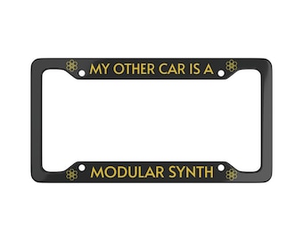 My Other Car is a Modular Synth license plate frame musician gift synthesizer
