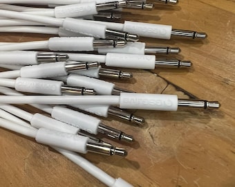 Two-Tone Slim Eurorack Patch Cables 3.5mm - Golden Shrimp Guild x Hive Mind Synthesis