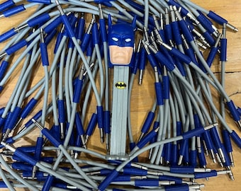 Two-Tone Eurorack Patch Cables: Grey & Blue Slimline 3.5mm