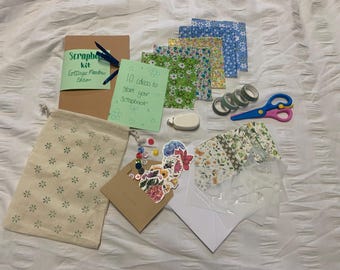 Scrapbook Kit – DIY Journaling & Bastel Kit mit Washi Tapes, Stickern und Papieren | Handgefertigtes Geschenk Set