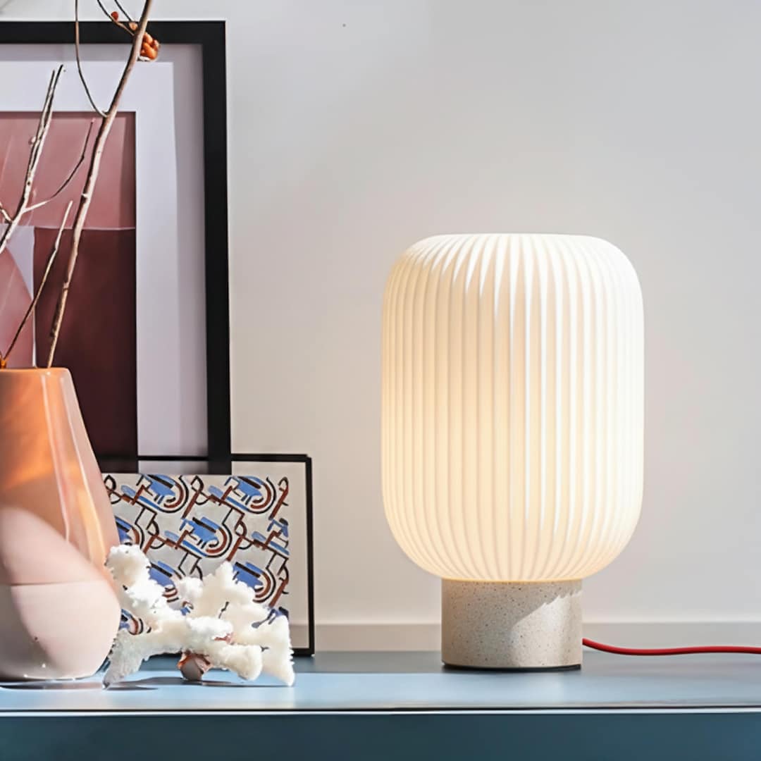 Vento Travertine Modern Stone Base Lamp - Etsy