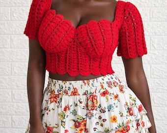 Bustier Häkeltop mit Ärmeln PDF (Digital Download)
