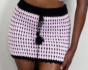 Raindrop crochet skirt
