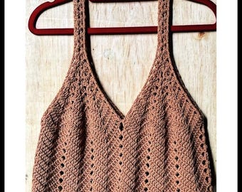 Top de crochet Viva: Top corto de verano (patrón PDF)