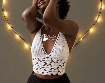 Crochet Hearts Bralette Pattern: Lacy Stitch Valentine's Top (PDF Pattern)