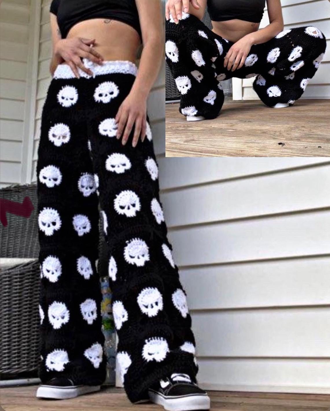 Crochet Skull Pants Pattern | Halloween Spooky Design (PDF Pattern