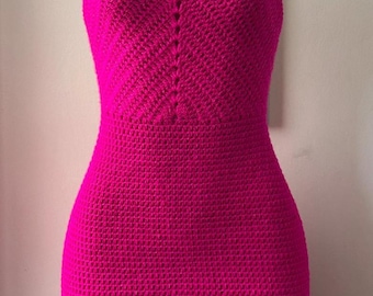 Crochet halter dress