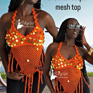 Sequin Fringe Top - Etsy