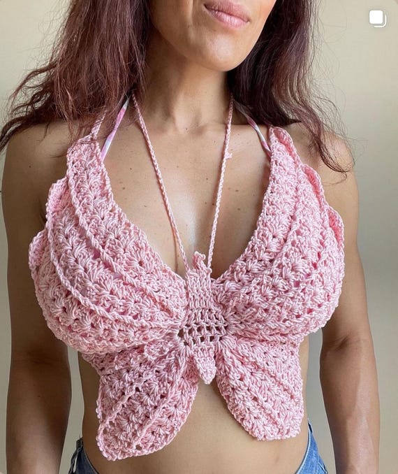 Shelly Butterfly Crochet Top PDF (digital Download) - Etsy
