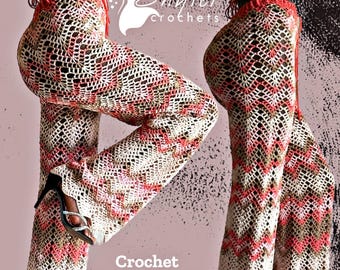 Crochet chevron mesh pants (pdf downloadable pattern)