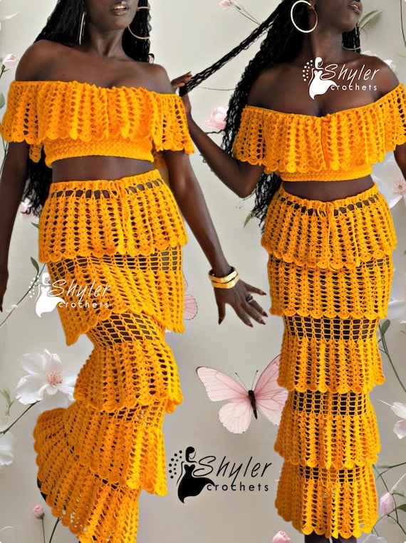 Crochet Layered Maxi Boho Beach Skirt | pdf downloadable pattern