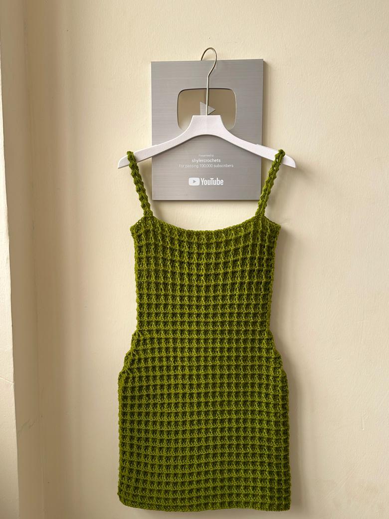 Waffle Stitch Crochet Dress With Braided Straps PDF (digital Download) -  Etsy