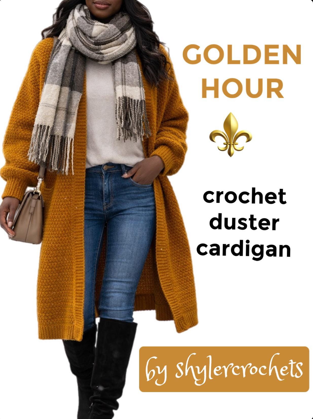 37 Duster Crochet Patterns for Boho Layers, Lace Cardigans, and Statement Coats 23 Golden hour crochet duster cardigan