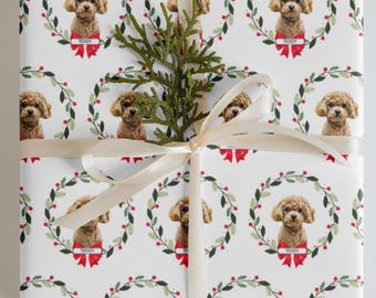 Custom Pet Wrapping Paper Set (3 Sheets) | Personalized Dog & Cat Gift Wrap | Custom Photo Gift Wrap for Pet Lovers