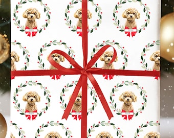 Custom Pet Wrapping Paper | Personalized Gift Wrap from Pet Photo | Dog & Cat Face Wrapping Paper | Funny Christmas Gift Wrap