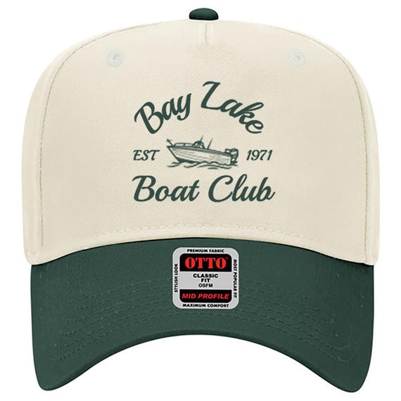 Bay Lake Boat Club Embroidered Dad Hat | Subtle Disney Hat | Two Tone Baseball Cap | Disney Adult Minimal Hat | Park Inspired Casual Cap