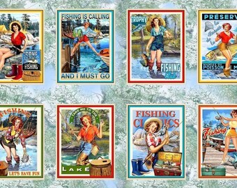 Girls Gone Fishing Lures Panel 24x44 #7 417229