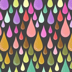 Tula Pink Dew Drops Licorice Prince Charming Deja Vu FABRIC by the 1/2 yard 910241