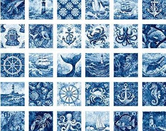 Ocean Blues Nautical Motif Patch Panel - 36” - 955374 #107