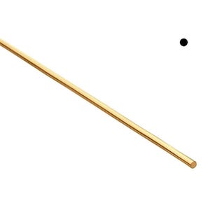 May include: A straight, solid gold wire with a smooth, polished surface and a circular cross-section. The wire is positioned diagonally across the frame, showing a consistent thickness throughout its length and a reflective metallic finish.