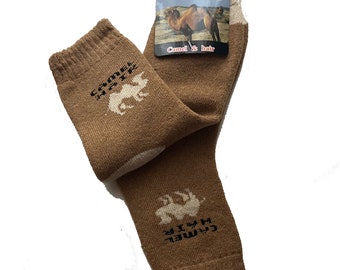 Camel Wool Winter Women’s Socks Shoe Size 6-9.5 Cozy Comfort for the Holidays