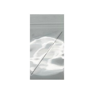 May include: A single thin, straight, metallic needle enclosed within a small, rectangular, transparent plastic resealable bag. The bag features a horizontal zip-lock closure at the top, and the needle is positioned diagonally inside the clear pouch.